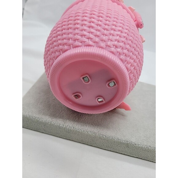 Vintage 1960s Pink "Little Dog In The Basket" Wind Up Mechanical Toy Japan Works - Picture 12 of 15